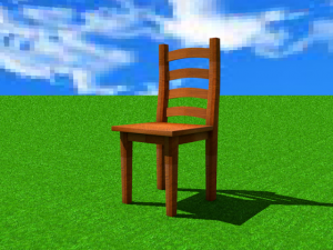 wooden chair Modelo 3D