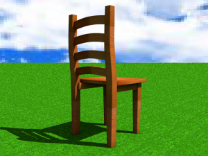 wooden chair Modelo 3D