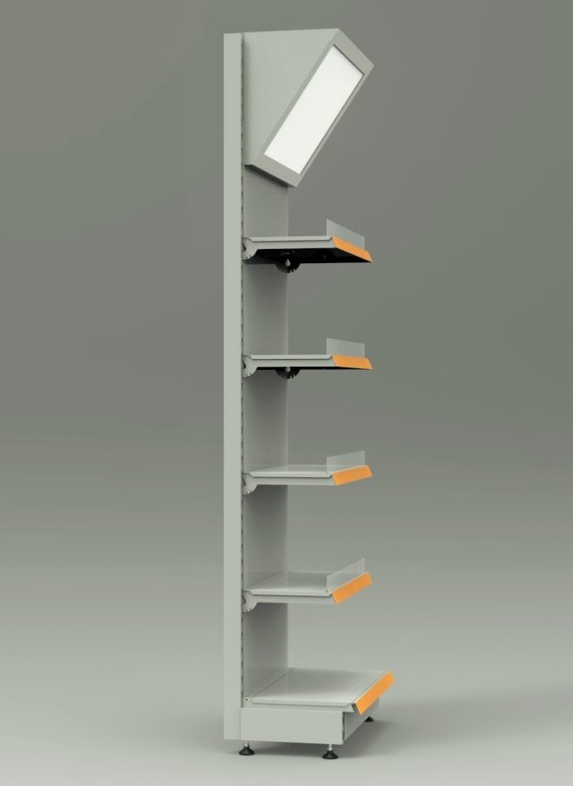 shelve high wall unit 665x2400mm 3D Модель .c4d .max .obj .3ds .fbx .stl .blend 
