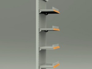shelve high wall unit 665x2400mm Model 3D