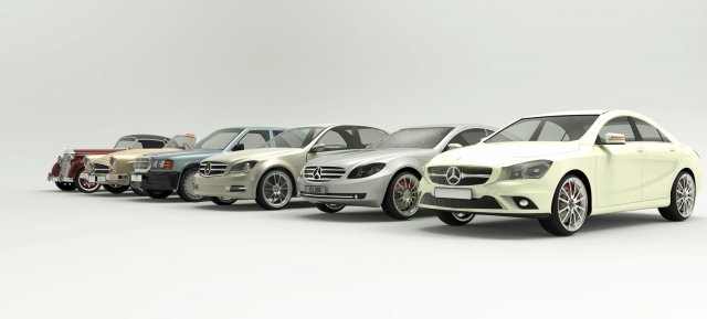 mercedes collection 3D Модель .c4d .max .obj .3ds .fbx .stl .blend 