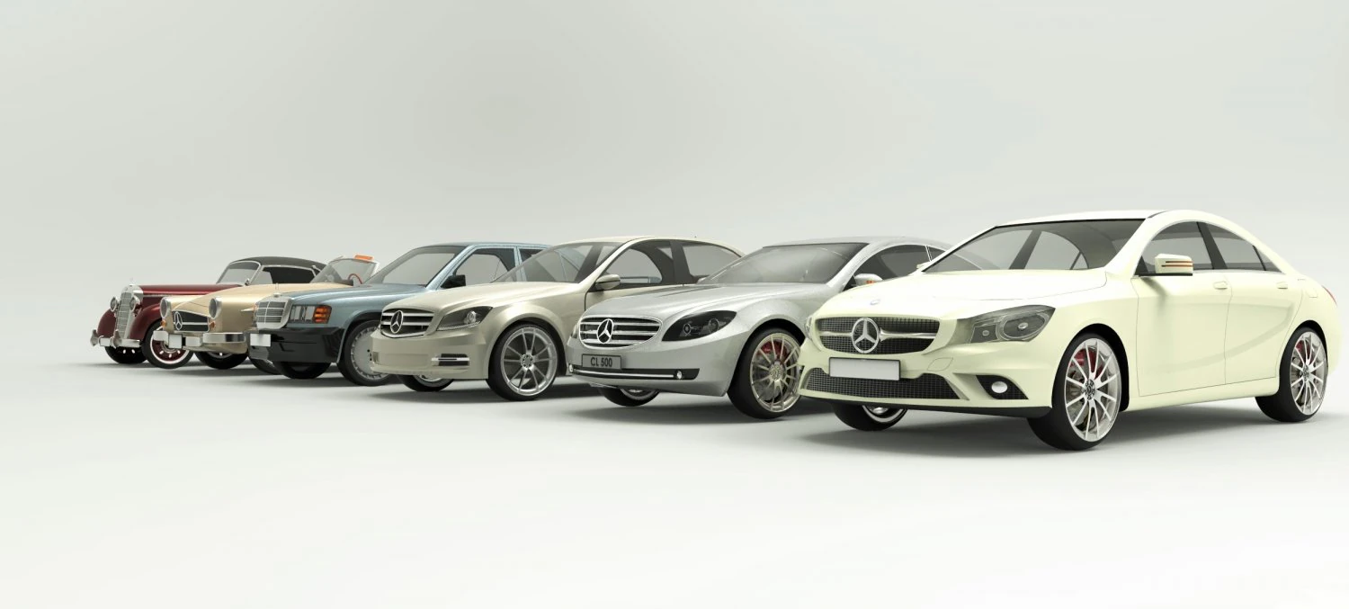 mercedes collection 3D Model .c4d .max .obj .3ds .fbx .stl .blend 