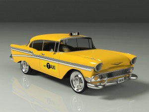 chervolet bel air taxi Model 3D