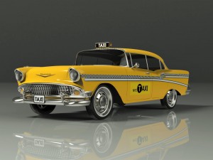 chervolet bel air taxi 3D Model