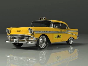 chervolet bel air taxi 3D Model