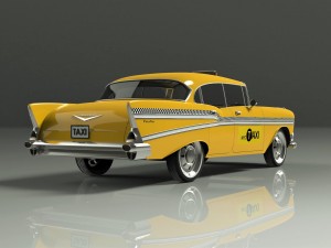 chervolet bel air taxi 3D Model