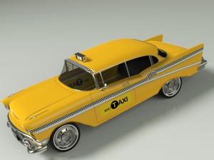 chervolet bel air taxi 3D Model