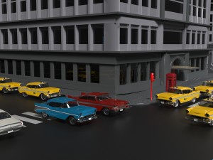chervolet bel air taxi 3D Model