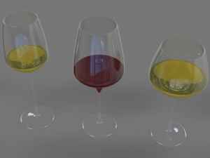 wine glasses Model 3D