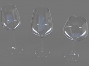 wine glasses Model 3D