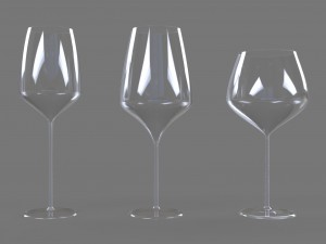 wine glasses Model 3D