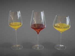 wine glasses Model 3D