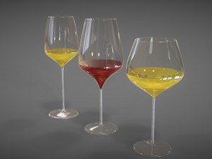 wine glasses Model 3D