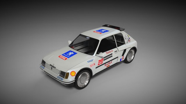peugeot 205 turbo Modello 3D .c4d .max .obj .3ds .fbx .stl .blend 
