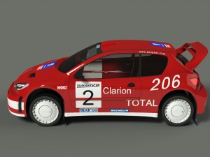 peugeot 206 wrc 2002 Model 3D