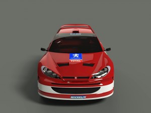 peugeot 206 wrc 2002 Model 3D