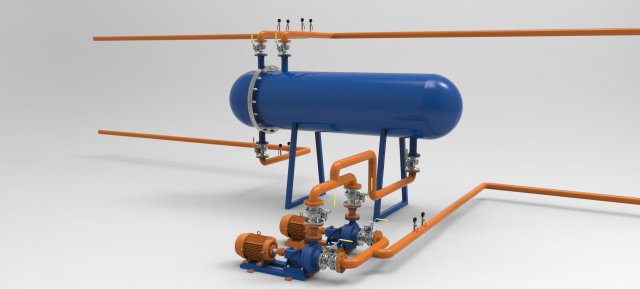 heat exchange Model 3D .c4d .max .obj .3ds .fbx .stl .blend 