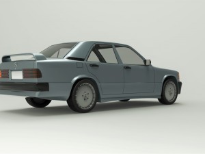 mercedes-benz 190e 1990 Modelo 3D