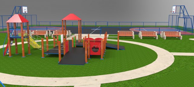 playground Modelo 3D .c4d .max .obj .3ds .fbx .stl .blend 