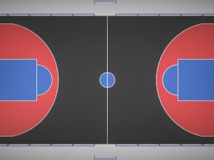 outdoor basketball and soccer playground 3D 模型