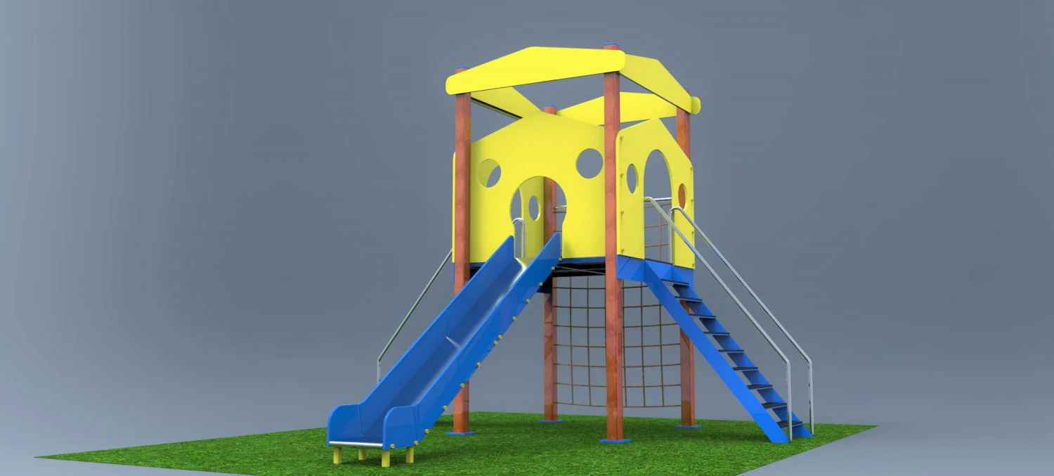 platform with slide oktopod 3D Model .c4d .max .obj .3ds .fbx .stl .blend 