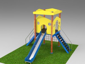 platform with slide oktopod Modelo 3D