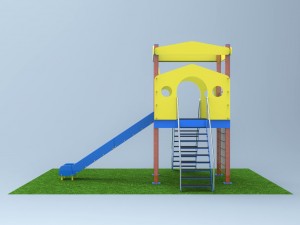 platform with slide oktopod Modelo 3D