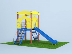 platform with slide oktopod Modelo 3D