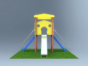 platform with slide oktopod Modelo 3D