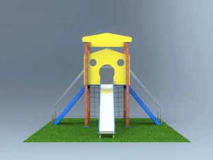 platform with slide oktopod 3D Model
