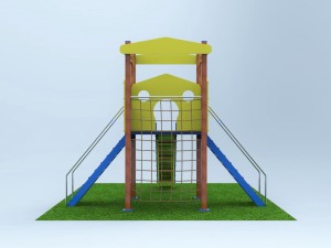 platform with slide oktopod Modelo 3D