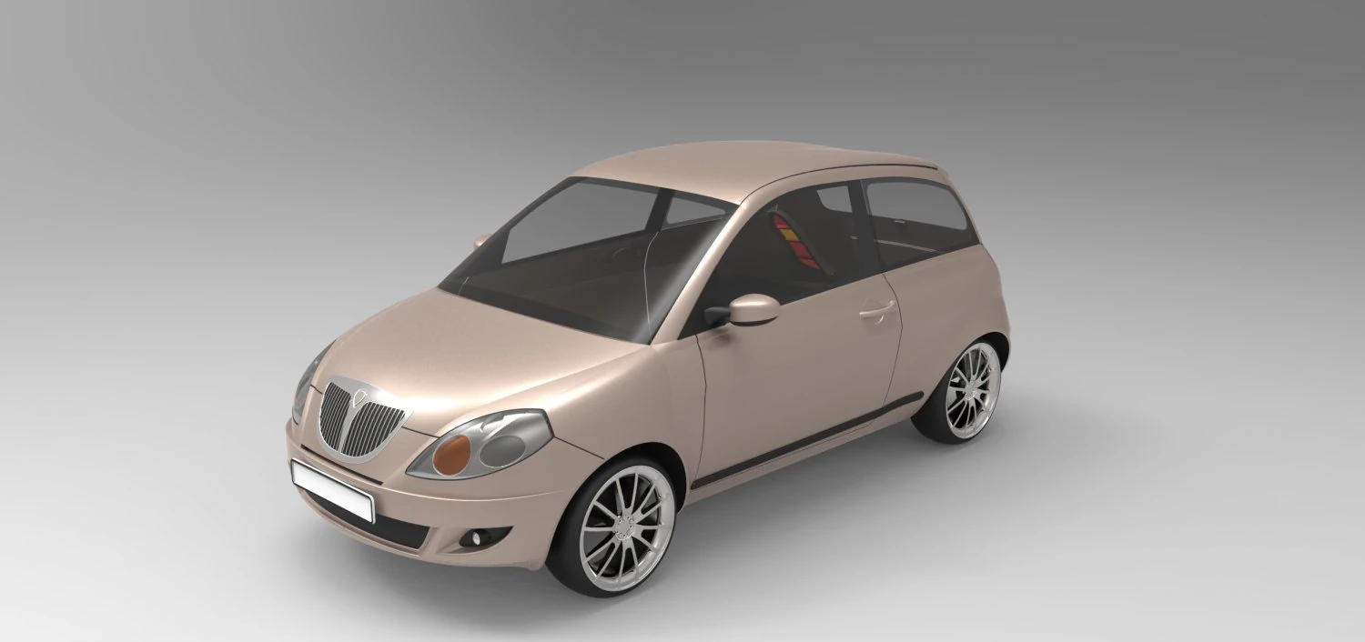 lancia ypsilon 3D Model .c4d .max .obj .3ds .fbx .stl .blend
