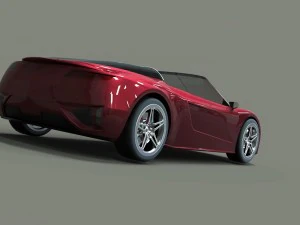 mobil konsep Model 3D