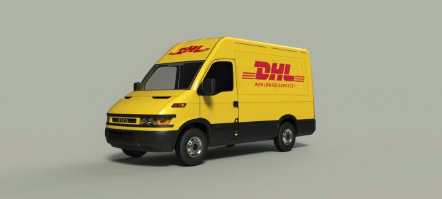 iveco daily van 3D Model .c4d .max .obj .3ds .fbx .stl .blend