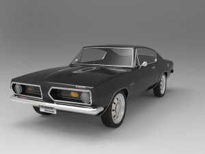Plymouth barracuda 1968 3D Модель
