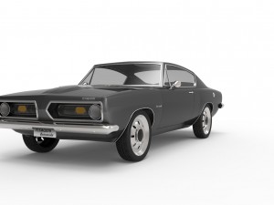 Plymouth barracuda 1968 3D Модель