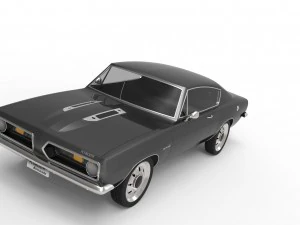 Plymouth barracuda 1968 3D Model