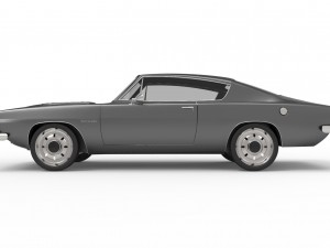 Plymouth barracuda 1968 3D Модель