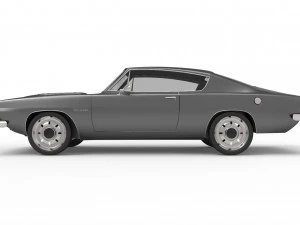 Plymouth barracuda 1968 3D Model