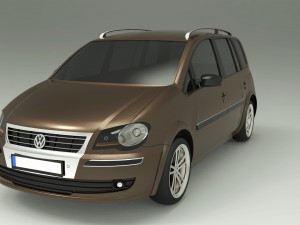 volkswagen touran 2009 3D Model