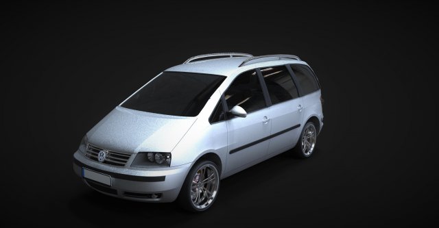 volkswagen sharan 2009 3D Модель .c4d .max .obj .3ds .fbx .stl .blend 