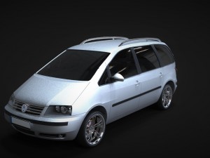 volkswagen sharan 2009 3D Model