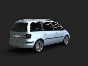 volkswagen sharan 2009 3D Model