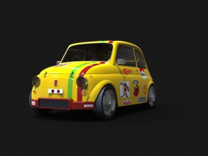 fiat 500 abarth 3Dモデル