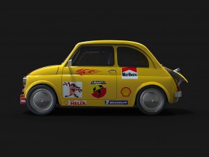 fiat 500 abarth 3Dモデル