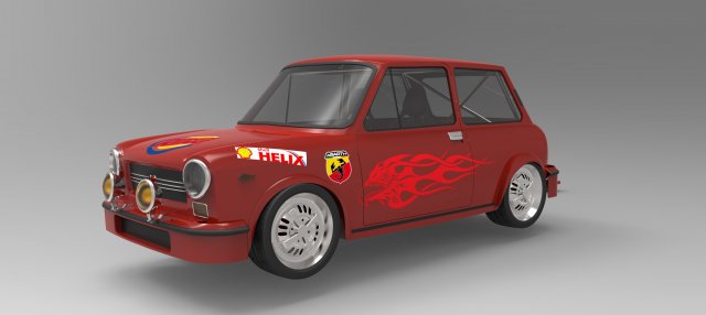 autobianchi a112 1971 abart Modello 3D .c4d .max .obj .3ds .fbx .stl .blend 