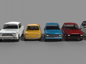 Zastava cars 3D Model