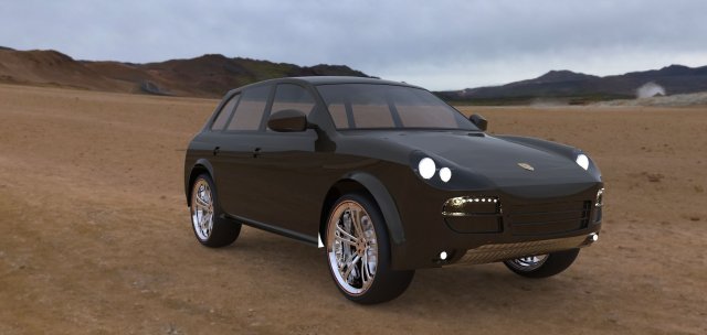 porsche cayenne 2008 3D 모델 .c4d .max .obj .3ds .fbx .stl .blend 