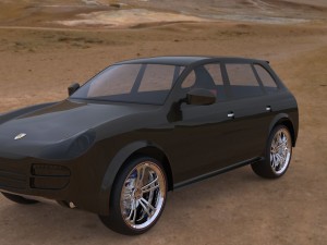porsche cayenne 2008 3D 모델