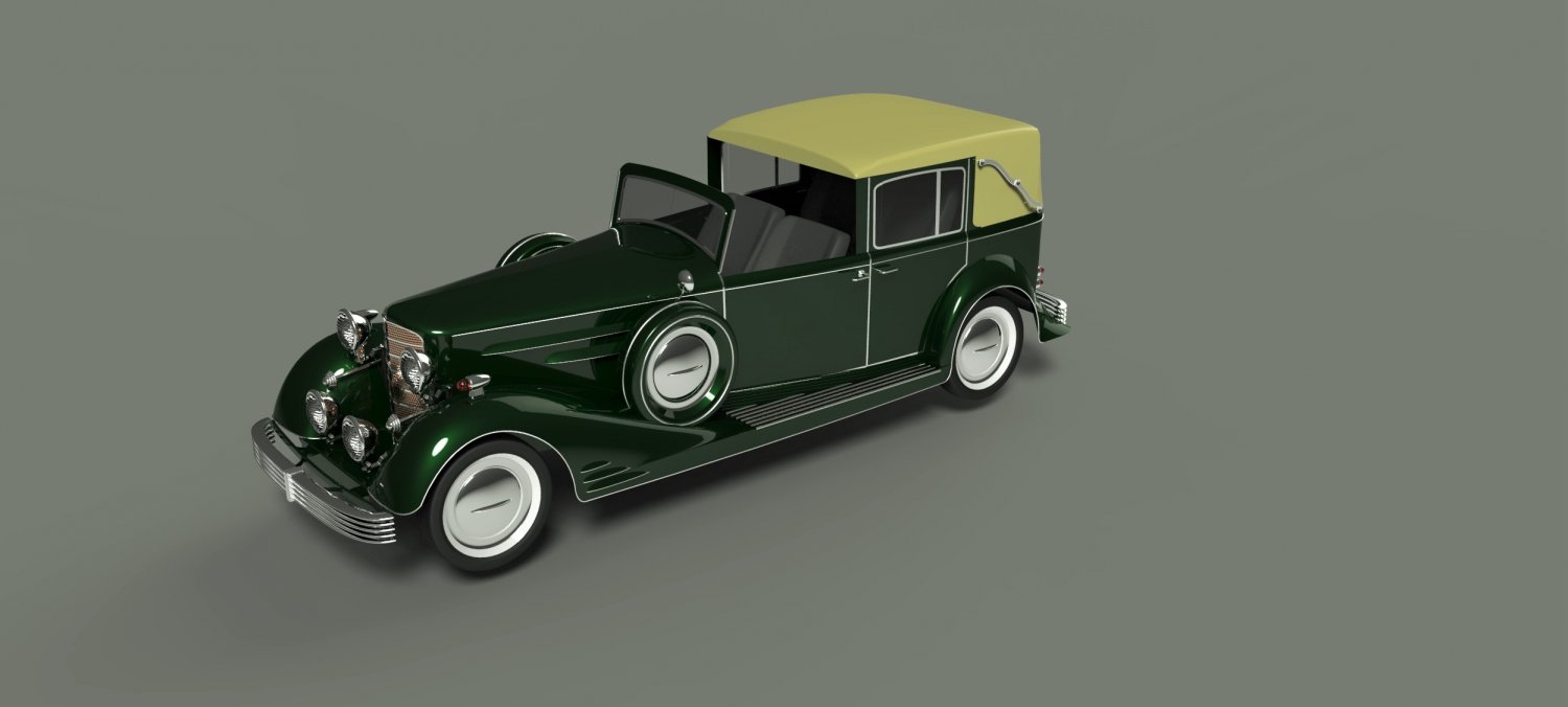 Cadillac V16 Phaeton 1933 3d Model In Old Cars 3dexport